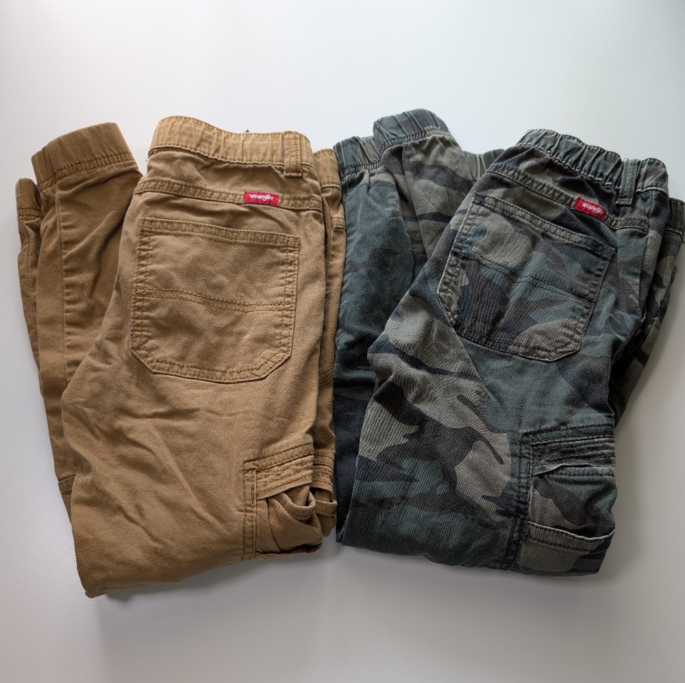 Wrangler Boys Gamer Cargo Pants 10 SLIM -Tan, Camouflage